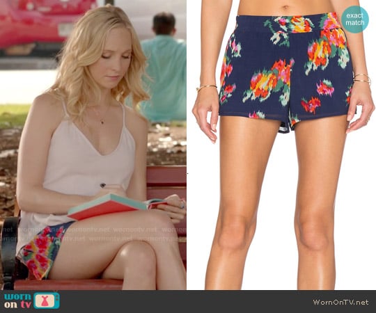 Joie Lanina Shorts in Dark Navy worn by Caroline Forbes (Candice Accola) on The Vampire Diaries