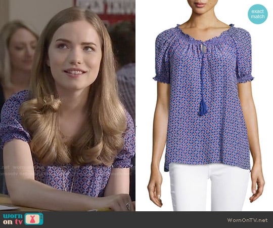 Joie Masha Blouse in Matisse worn by Emma Duval (Willa Fitzgerald) on Scream