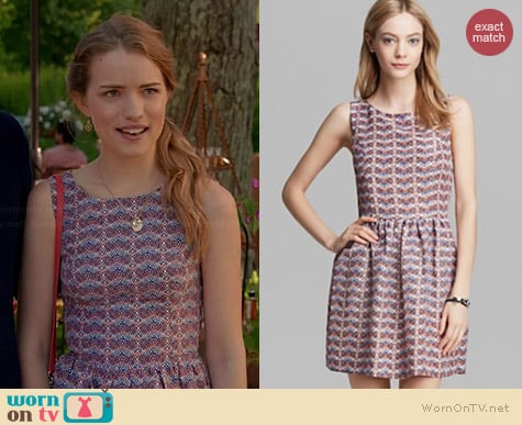 Joie Meriel Dress in Deep Lapis worn by Willa Fitzgerald on Royal Pains