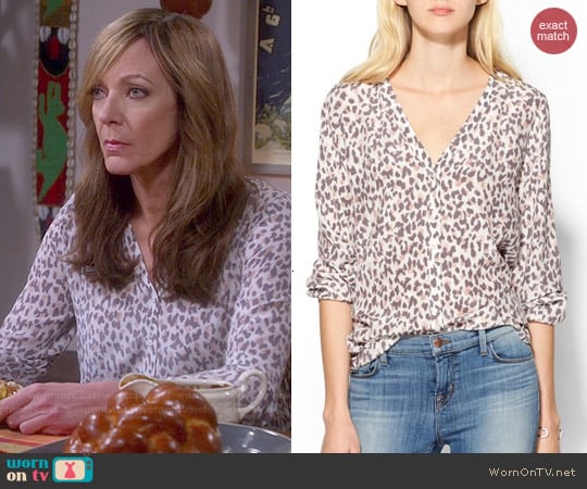 Joie Michi Leopard Blouse worn by Bonnie Plunkett (Allison Janney) on Mom