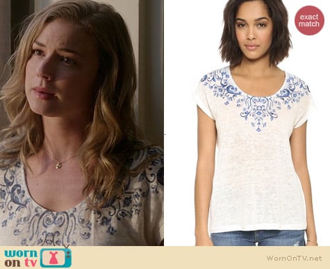 Joie Nasa B Tee worn by Emily VanCamp on Revenge