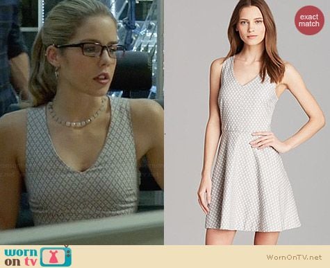 Joie Norton Dress in Steel worn by Emily Bett Rickards on Arrow