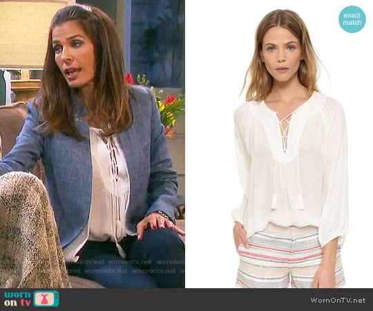 Joie Pacaya Blouse worn by Hope Williams (Kristian Alfonso) on Days of our Lives