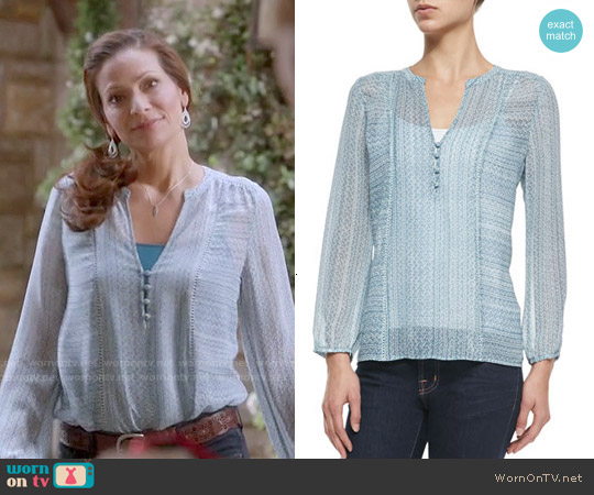 Joie Parmena Blouse worn by Regina Vasquez (Constance Marie) on Switched at Birth