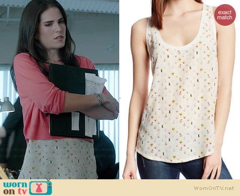 Joie Rain Tank in New Moon worn by Karla Souza on HTGAWM