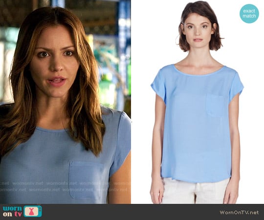 Joie Rancher Top in Sunset Blue worn by Paige Dineen (Katharine McPhee) on Scorpion