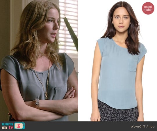 Joie Rancher Top in Robins Egg worn by Emily VanCamp on Revenge