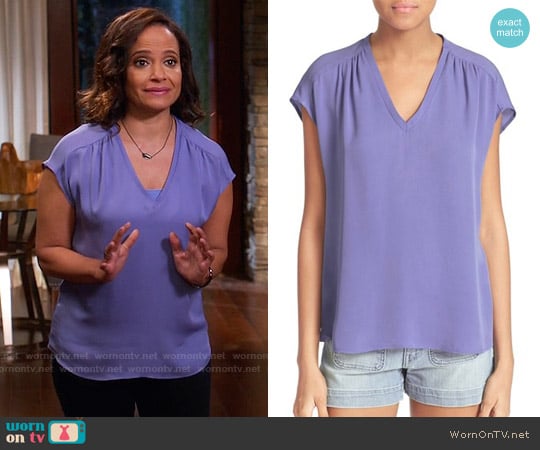 Joie Suela Top worn by Zoila Diaz (Judy Reyes) on Devious Maids