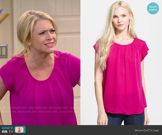 Joie Tristabelle Top in Pink worn by  Melanie Burke (Melissa Joan Hart) on Melissa and Joey