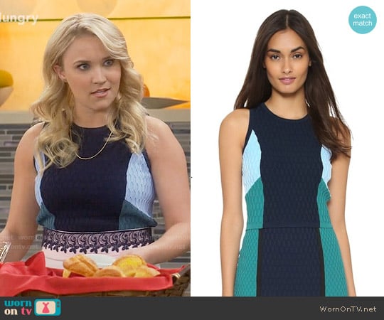 Jonathan Simkhai Colorblock Crop Top worn by Gabi Diamond (Emily Osment) on Young and Hungry