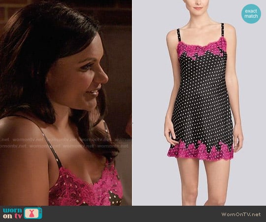 Josie Natori Polka Dots Chemise worn by Mindy Lahiri (Mindy Kaling) on The Mindy Project