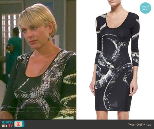 Just Cavalli 'Eve's Temptation' Snake Print Jersey Dress worn by Nicole Walker (Arianne Zucker) on Days of our Lives