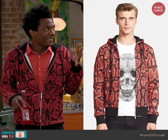 Just Cavalli Snake Print Hoodie worn by Seaton Smith on Mulaney