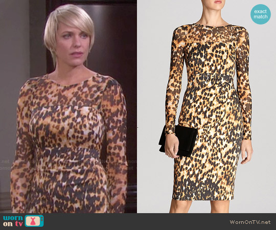 Karen Millen Animal Print Dress worn by Nicole Walker (Arianne Zucker) on Days of our Lives