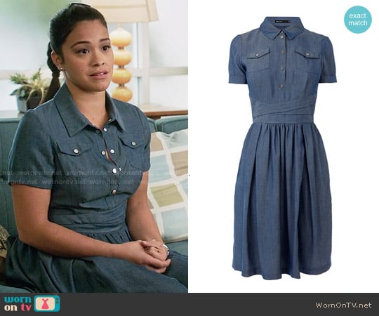 Karen Millen Denim Chambray Shirtdress worn by Jane Villanueva (Gina Rodriguez) on Jane the Virgin