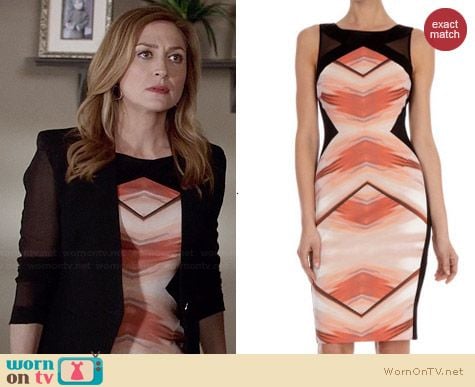 Karen Millen Geometric Print Shift Dress worn by Sasha Alexander on Rizzoli & Isles