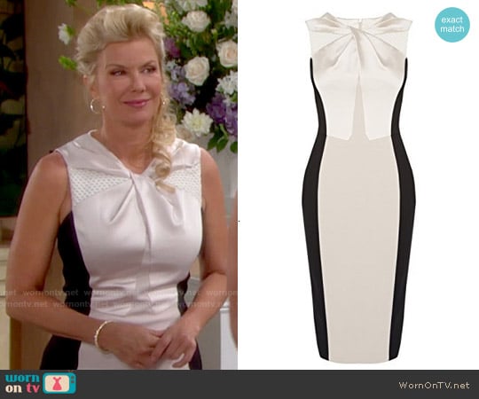 Karen Millen Knot Front Dress worn by Brooke Logan (Katherine Kelly Lang) on The Bold and the Beautiful