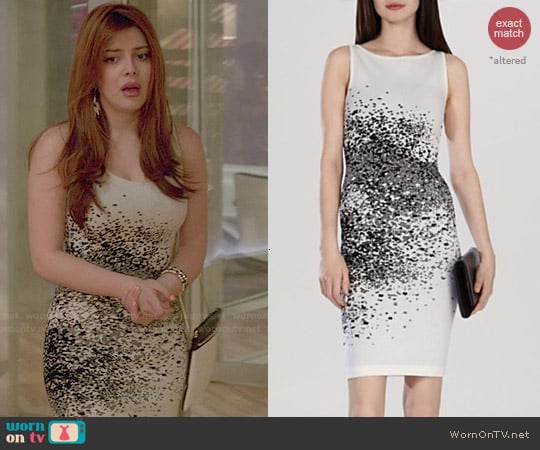 Karen Millen Pixel Jacquard Dress worn by Margaux Lemarchal (Karine Vanasse) on Revenge