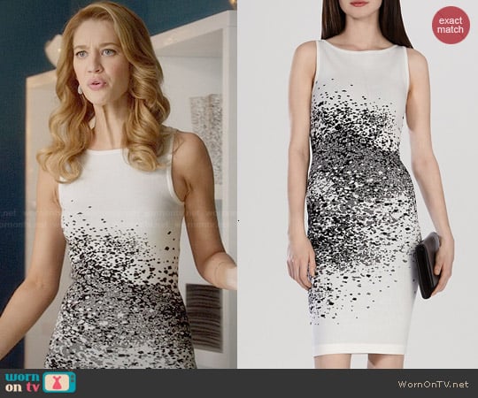 Karen Millen Pixel Jacquard Knit Dress worn by Petra Solano (Yael Grobglas) on Jane the Virgin