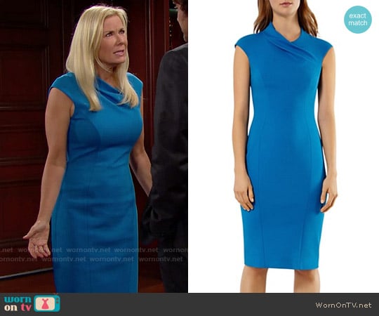 Karen Millen Sheath Dress worn by Brooke Logan (Katherine Kelly Lang) on The Bold and the Beautiful