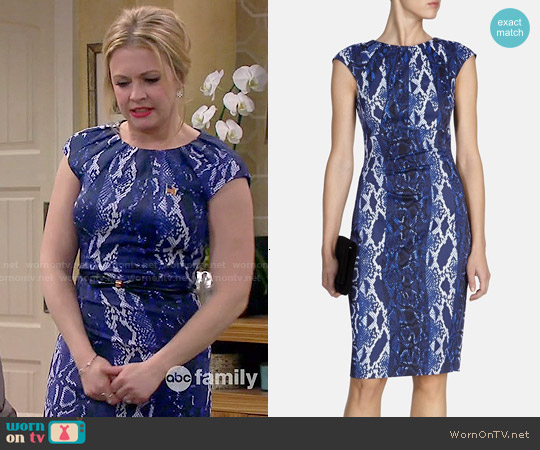 Karen Millen Snake Print Dress worn by  Melanie Burke (Melissa Joan Hart) on Melissa and Joey