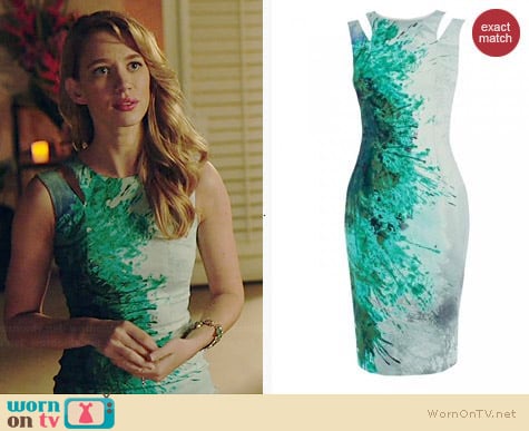 Karen Millen Splash Print Dress worn by Yael Grobglas on Jane the Virgin