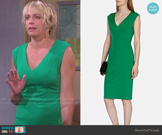 Karen Millen Green Structured Pencil Dress worn by Nicole Walker (Arianne Zucker) on Days of our Lives