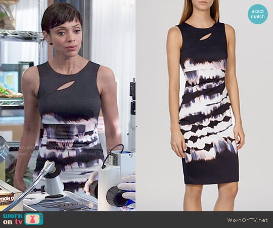 Karen Millen Tie Dye Signature Stretch Dress worn by Camille Saroyan (Tamara Taylor) on Bones