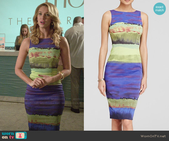 Karen Millen Wide Brushstroke Print Dress worn by Petra Solano (Yael Grobglas) on Jane the Virgin