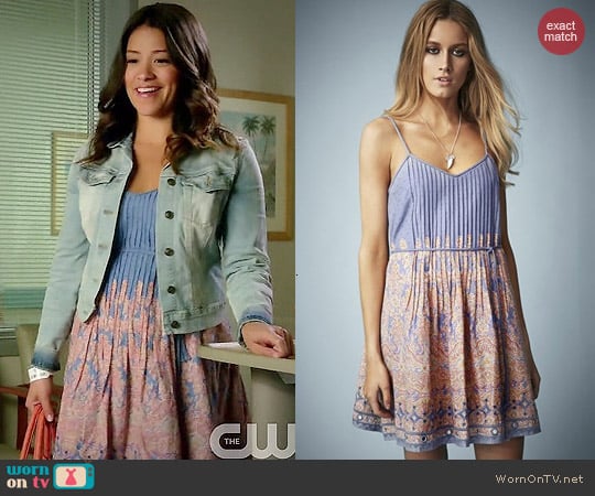 Kate Moss for Topshop Paisley Print Sundress worn by Gina Rodriguez on Jane the Virgin