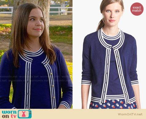 Kate Spade Anabela Cardigan worn by Bailee Madison on Trophy Wife