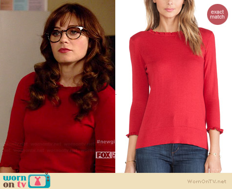 Kate Spade Bekki Sweater worn by Zooey Deschanel on New Girl