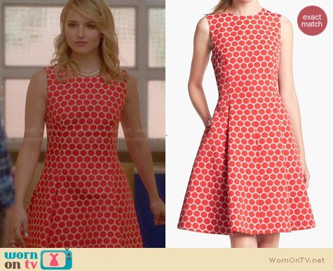 Kate Spade Cory Polka Dot Dress worn by Dianna Agron on Glee