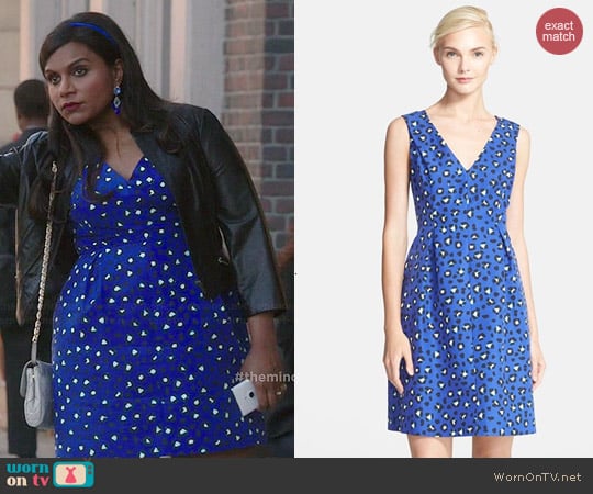 Kate Spade Dawson Cheetah Dress worn by Mindy Kaling on The Mindy Project