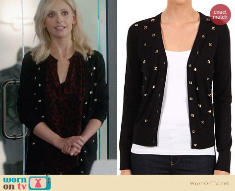 Kate Spade Kati Cardigan worn by Sarah Michelle Gellar on The Crazy Ones