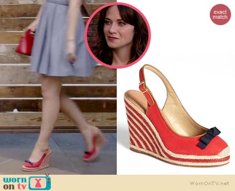 Kate Spade Sweetie Wedges worn by Zooey Deschanel on New Girl