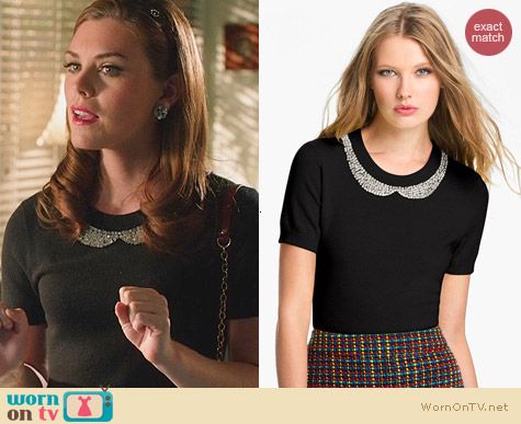 Kate Spade Tippy Embellished Sweater worn by Kaitlyn Black on Hart of Dixie