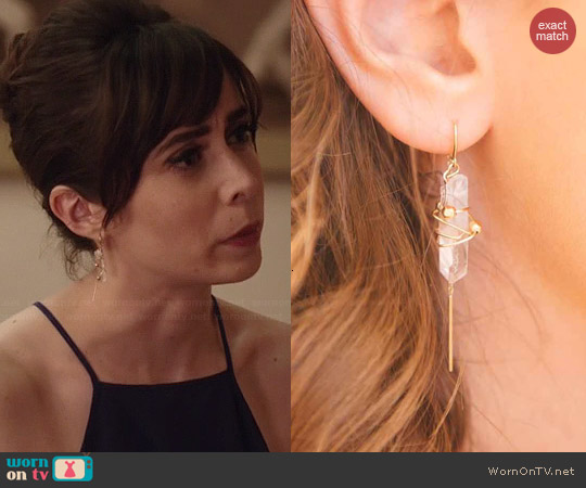 Katie Dean Jewelry Fountain of Youth Earrings worn by Cristin Milioti on A to Z