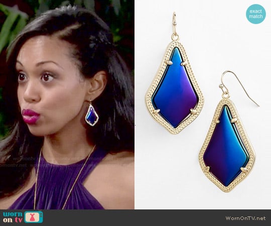 Kendra Scott Alex Drop Earrings worn by Hilary Curtis (Mishael Morgan) on The Young and the Restless