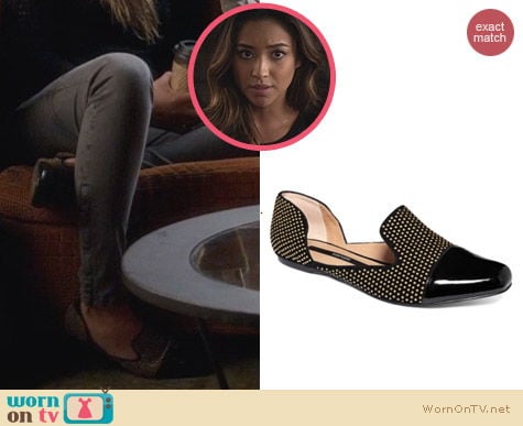 Kensie Evan Studded Smoking Flats worn by Shay Michell