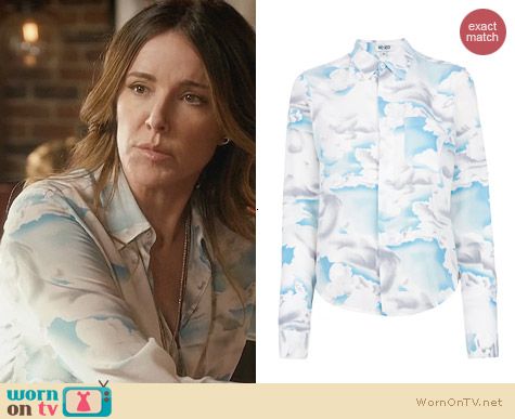 Kenzo Day Clouds Shirt worn by Christa Miller on Cougar Town