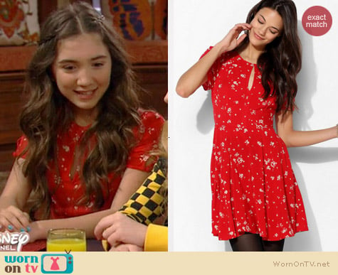 Kimchi Blue Ruby Keyhole Fit & Flare Dress worn by Rowan Blanchard on Girl Meets World