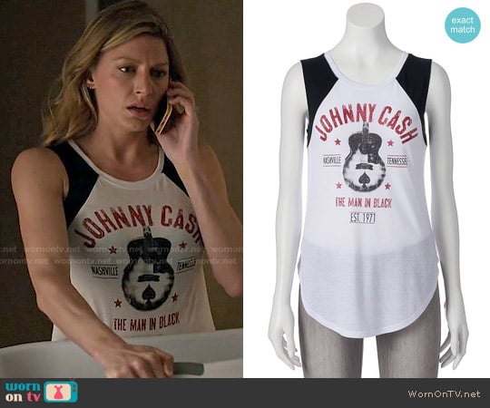 Kohls Juniors' Johnny Cash Raglan Muscle Tee worn by Josslyn Carver (Jes Macallan) on Mistresses