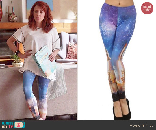 KToo Rocket Space Ship Leggings worn by Alanna Ubach on GG2D