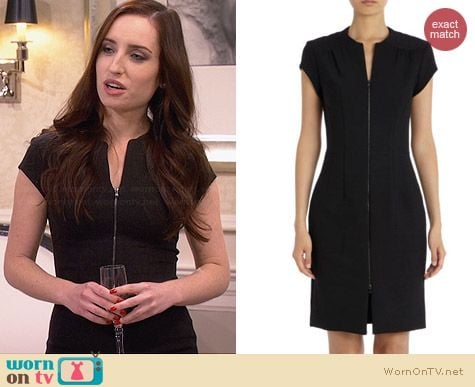 L'Agence Zip Front Dress worn by Zoe Lister Jones on FWBL