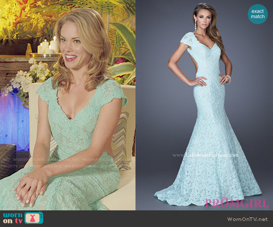 La Femme #20117 Mint Gown worn by Pepper (Stephanie Bennett) on UnReal