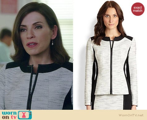 Lafayette 148 New York Essa Jacket worn by Julianna Margulies on The Good Wife