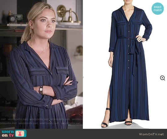 L'Agence Alani Striped Maxi Dress worn by Hanna Marin (Ashley Benson) on Pretty Little Liars