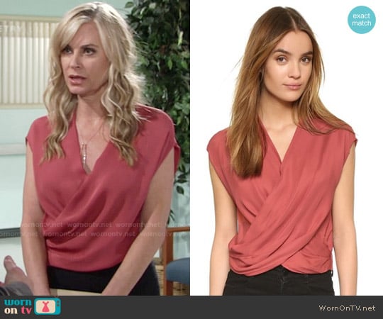 L'Agence Lee Blouse worn by Ashley Abbott (Eileen Davidson) on The Young and the Restless