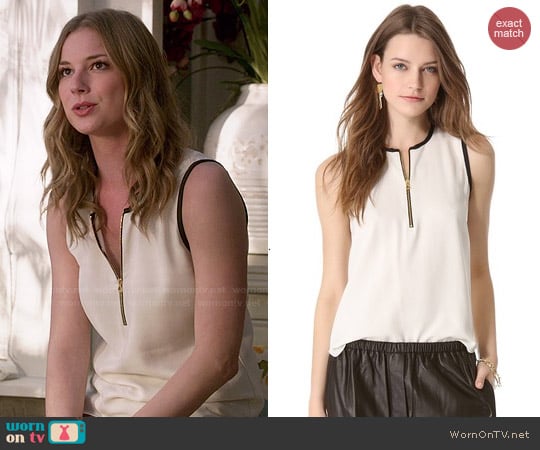 L'Agence Sleeveless Blouse worn by Emily Thorne / Amanda Clarke (Emily VanCamp) on Revenge